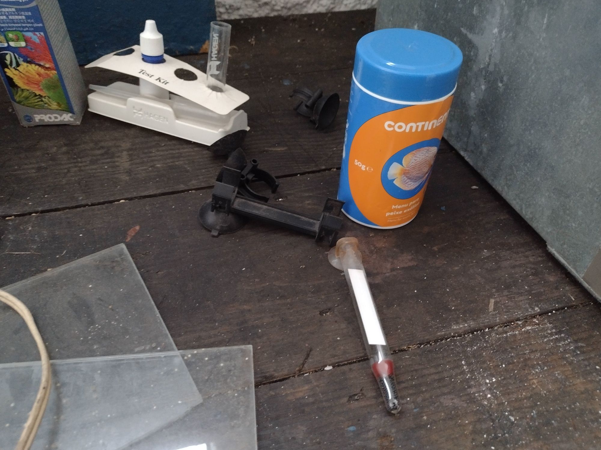 Aquário de vidro para peixes com filtro