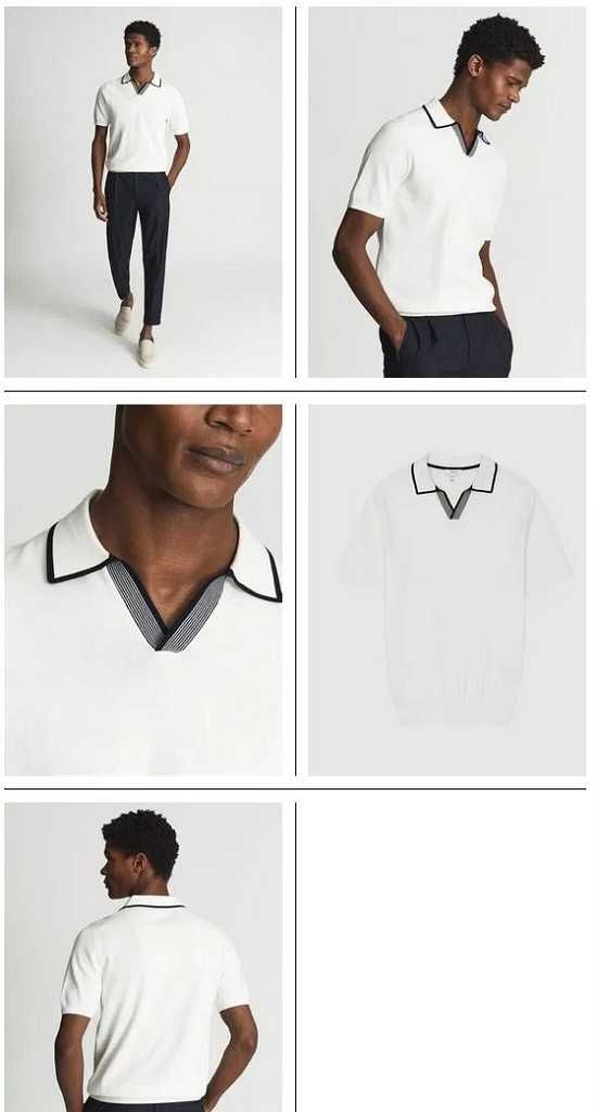 Reiss koszulka polo XL polówka biała corneliani open collar tom ford