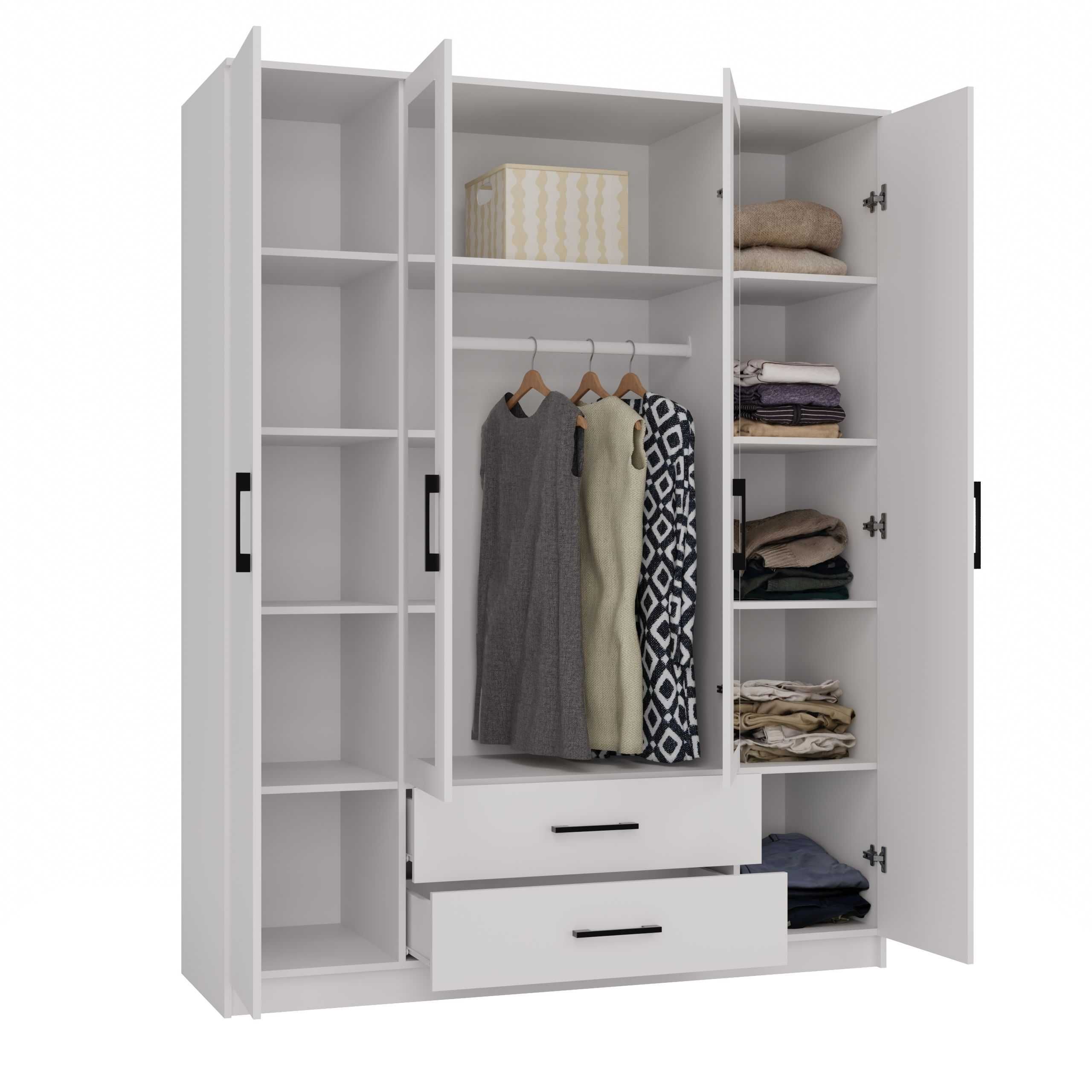 Szafa ROMANA 160 * Drzwi * Lustro * 2 szuflady * 160cm * RÓŻNE KOLORY