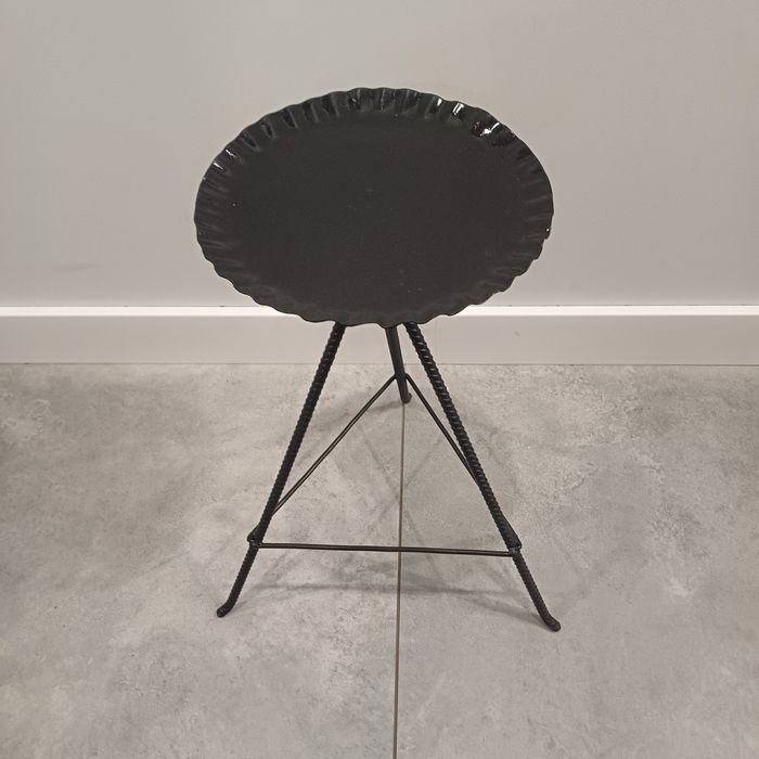 Stary metalowy kwietnik stojak PRL