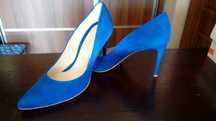 Buty szpilki chabrowe