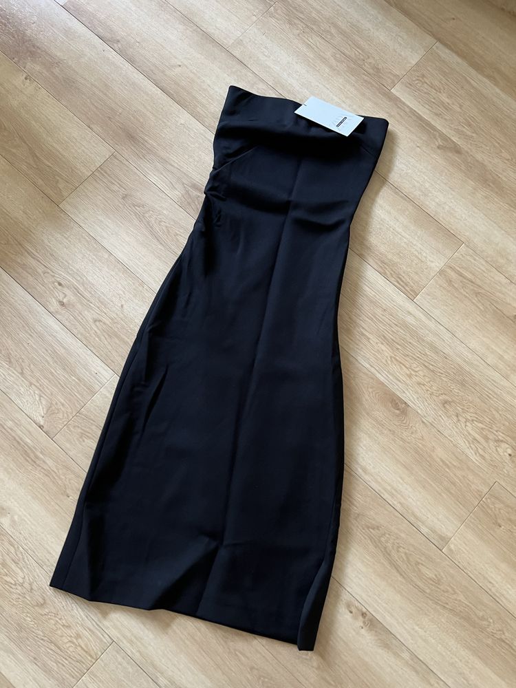 Zara x Narciso Rodriguez sukienka tuba XS czarna nowa 43% wełny