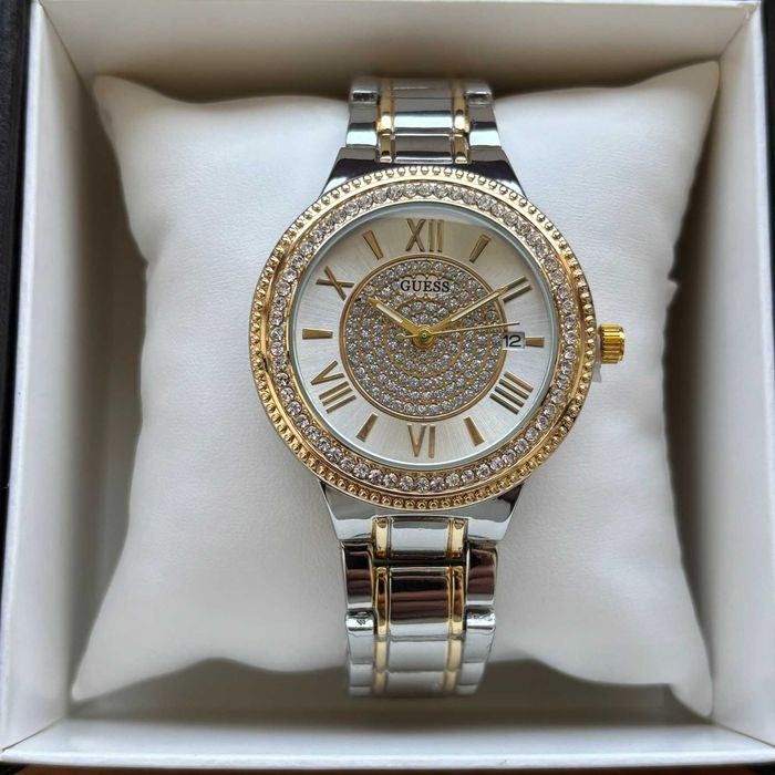 Супер хіт! Жіночий годинник на браслеті Guess комбінованого кольору