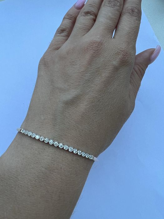Суперовый золотой браслет с натуральными бриллиантами 0,6 ct