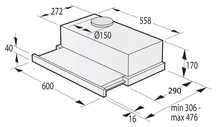NOWY Okap kuchenny teleskopowy GORENJE TH62E4BG Czarny