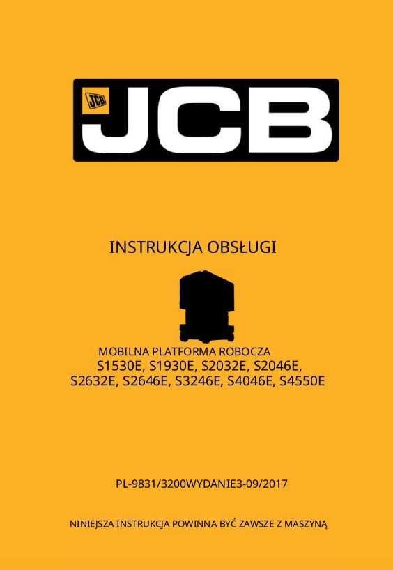 Instrukcja obsługi JCB 1530, 1930, 2032, 2046, 2632, 2646, 3246, 4046