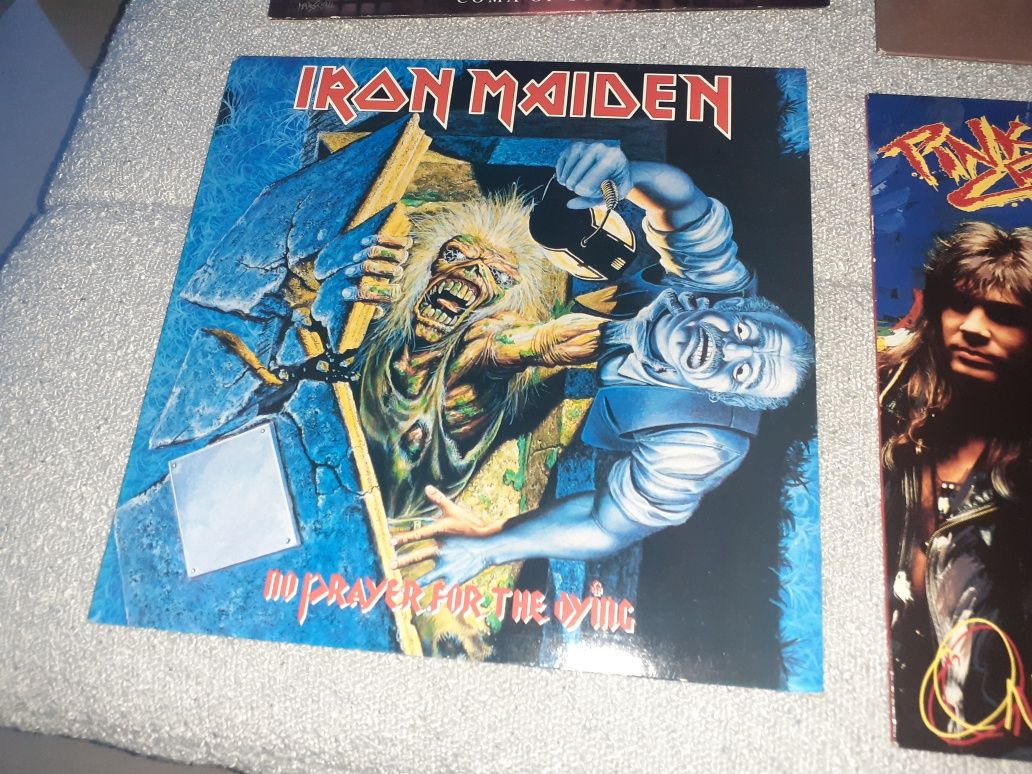 Stare płyty winylowe 4szt Iron Maiden Kreator Alice Cooper Pink Cream