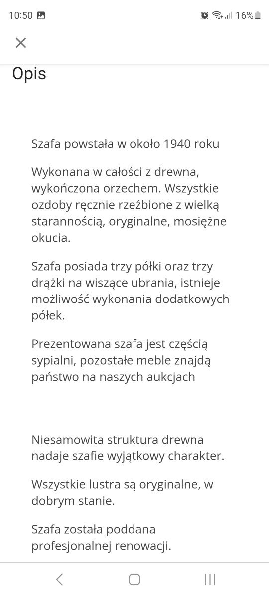 Piękna 3 drzwiowa szafa odrestaurowana