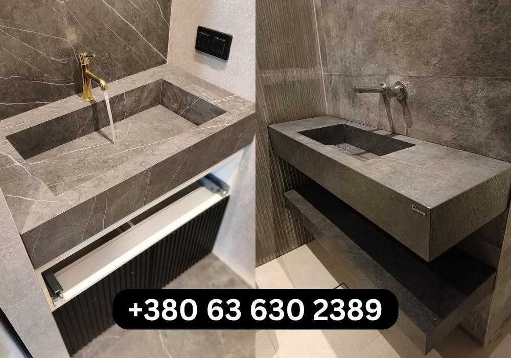 Керамогранітні раковини для кухні, ванної,бізнесу.Мойка під замовлення