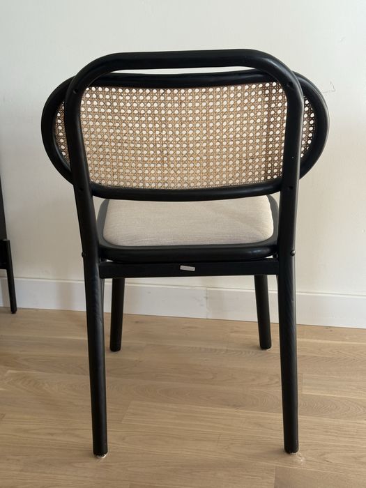 Kave home krzesło drewniane rattan plecionka wiedeńska fameg kave home