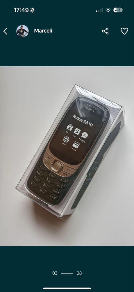 Nokia 6310 nowa zielona
