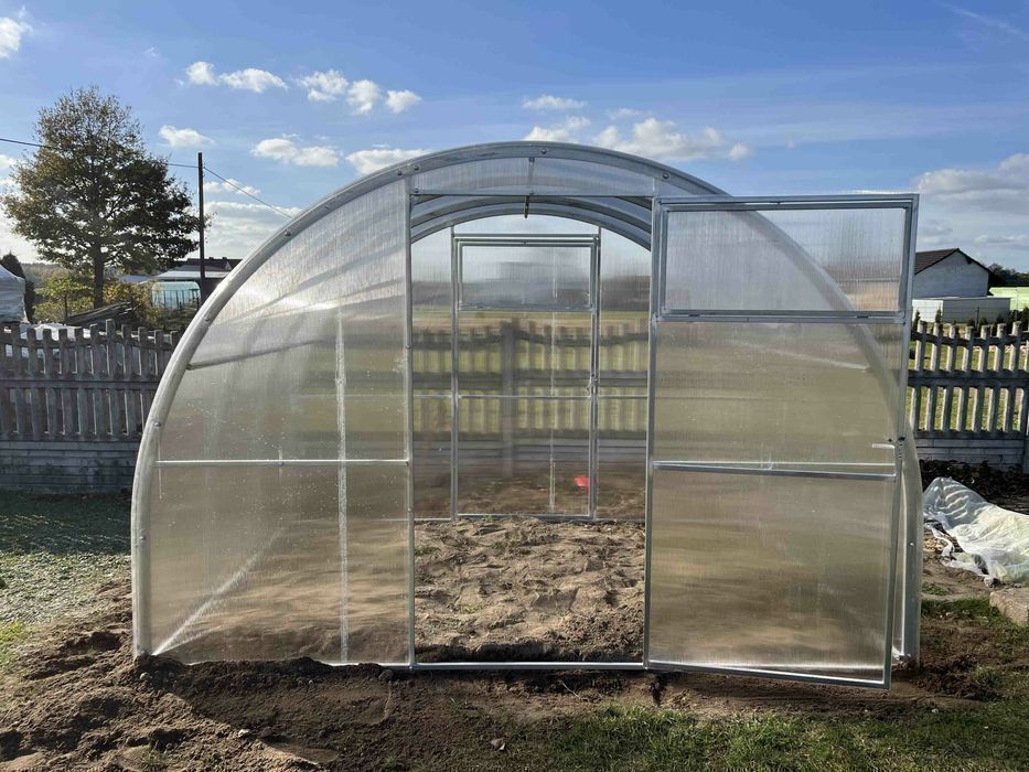 Szklarnia z poliwęglanu Tunel 3x2-12m profile 20x20 POLIWĘGLAN 3-6mm