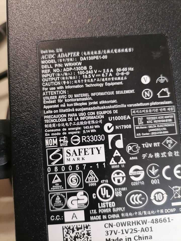 Оригінальний блок живлення HP blue-pin,DELL,Lenovo,Liteon 65w 90w 130w