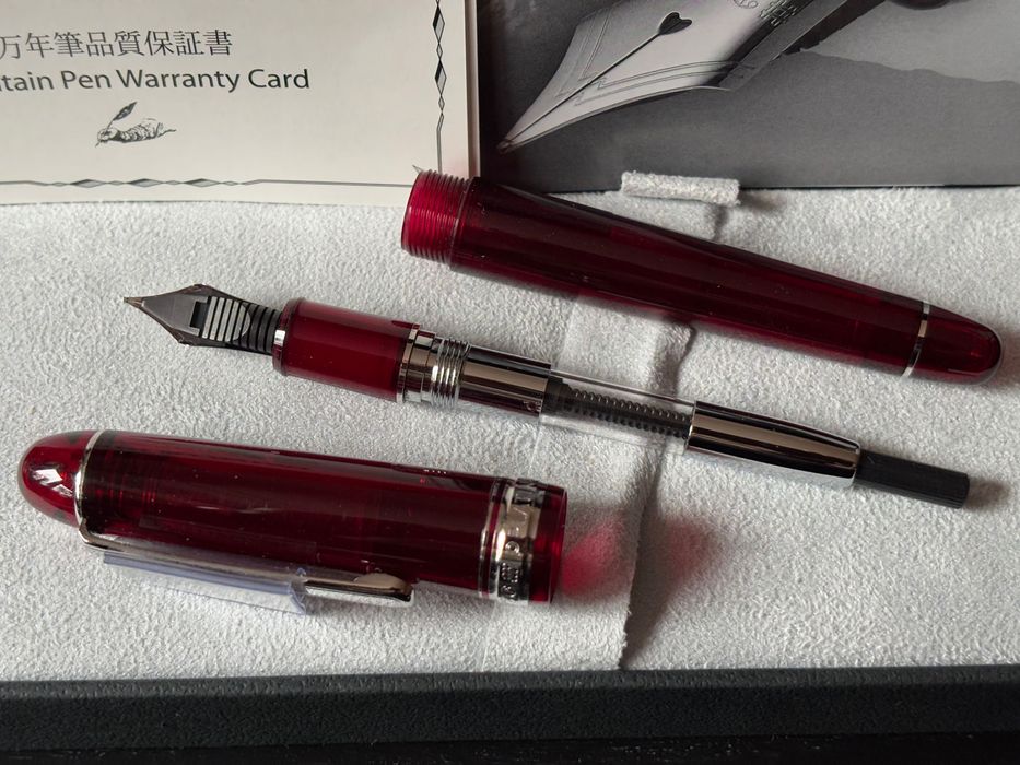 Pióro wieczne Platinum #3776 Bourgogne Rhodium „M” +atr.