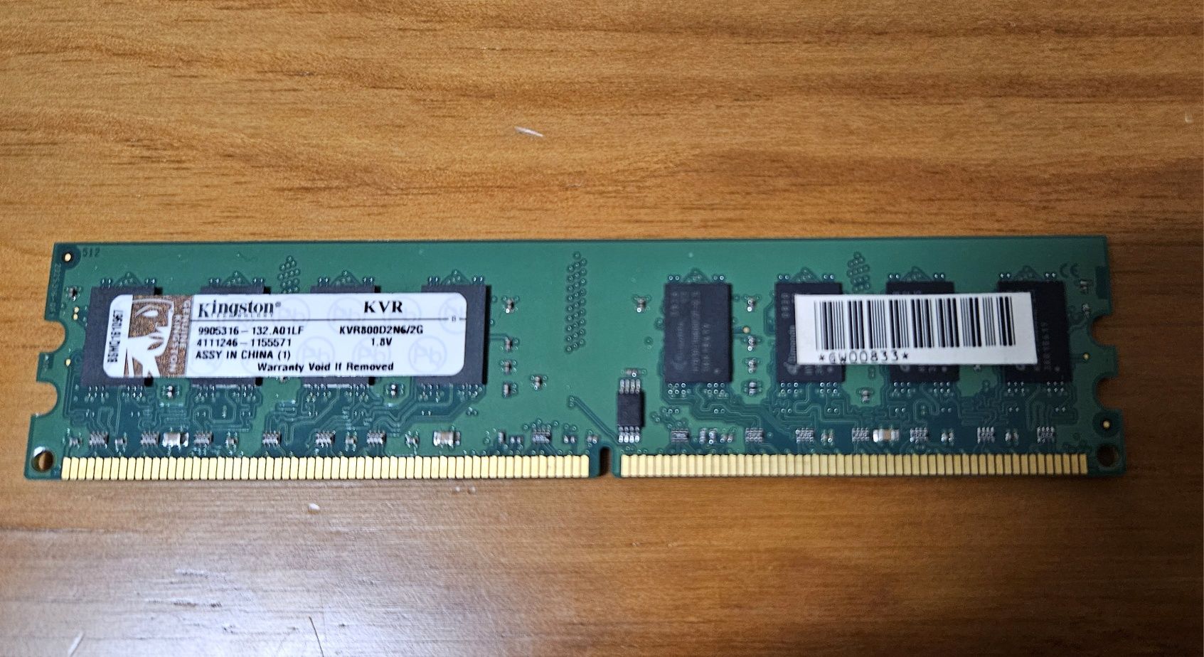 Memória RAM Kingston 2GB DDR2 800Mhz