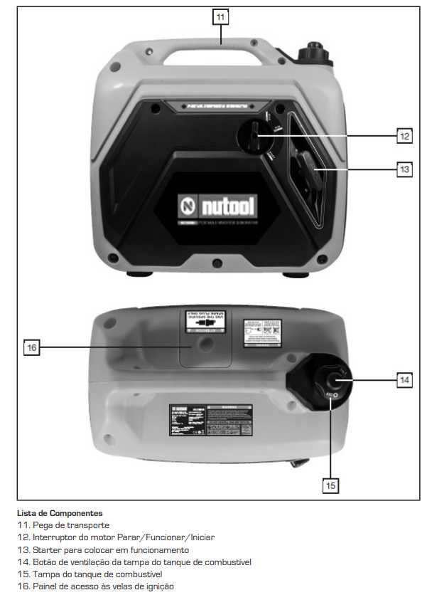 Gerador Energia Inverter NUTOOL NG2400IN 2000W 230V Silenc. JL20