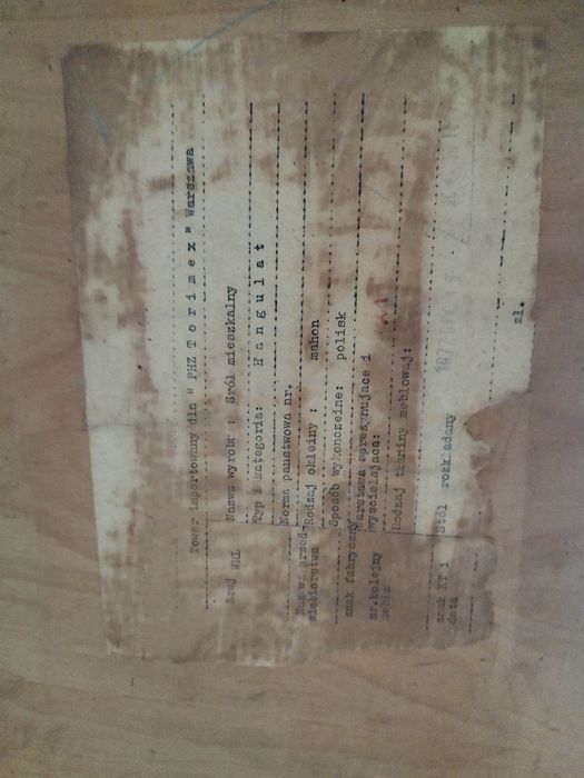 Stół kwadratowy rozkładany drewniany PRL vintage retro oryginał 1977