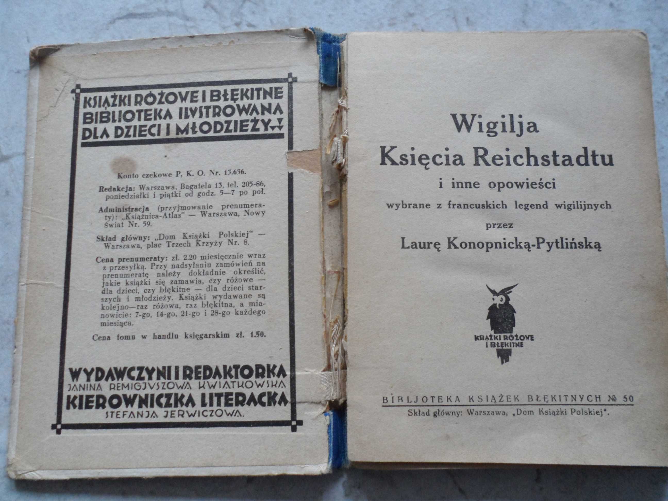 Wigilja Księcia Reichstadtu Laura Konopnicka Pytlińska 1928 r.