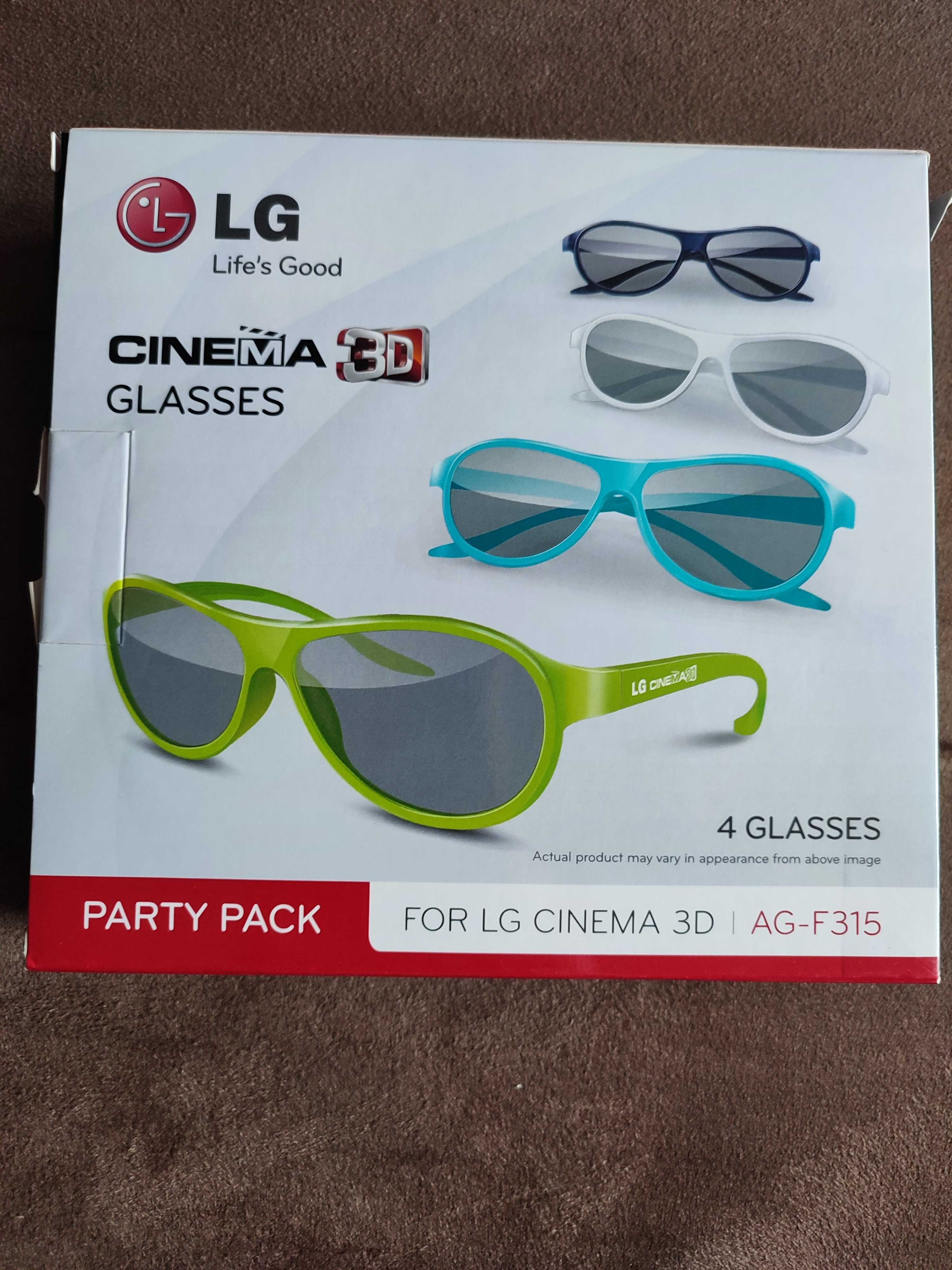 Okulary LG cinema 3D AG-F315 4 sztuki NOWE