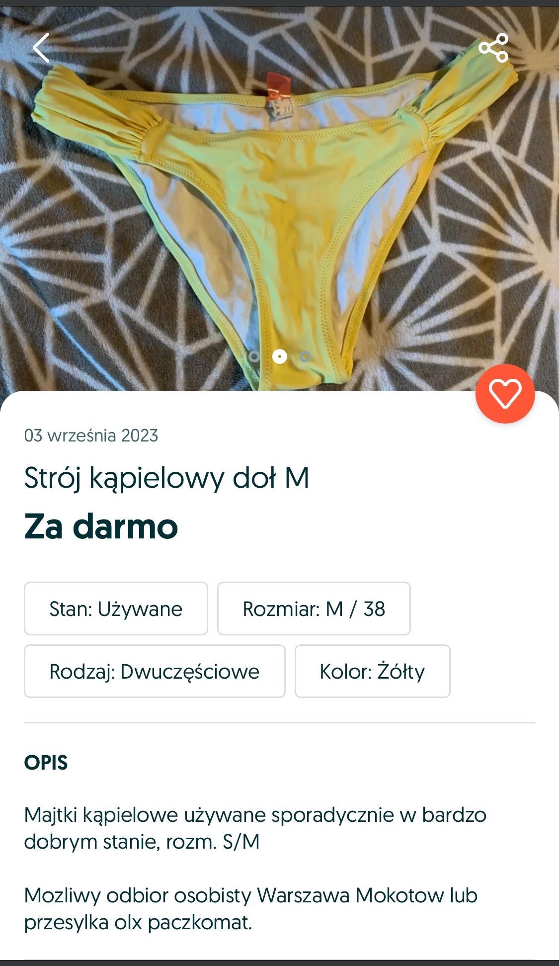 Strój kapielowy dwuczęściowy usztywniany, odpinane ramiączka S