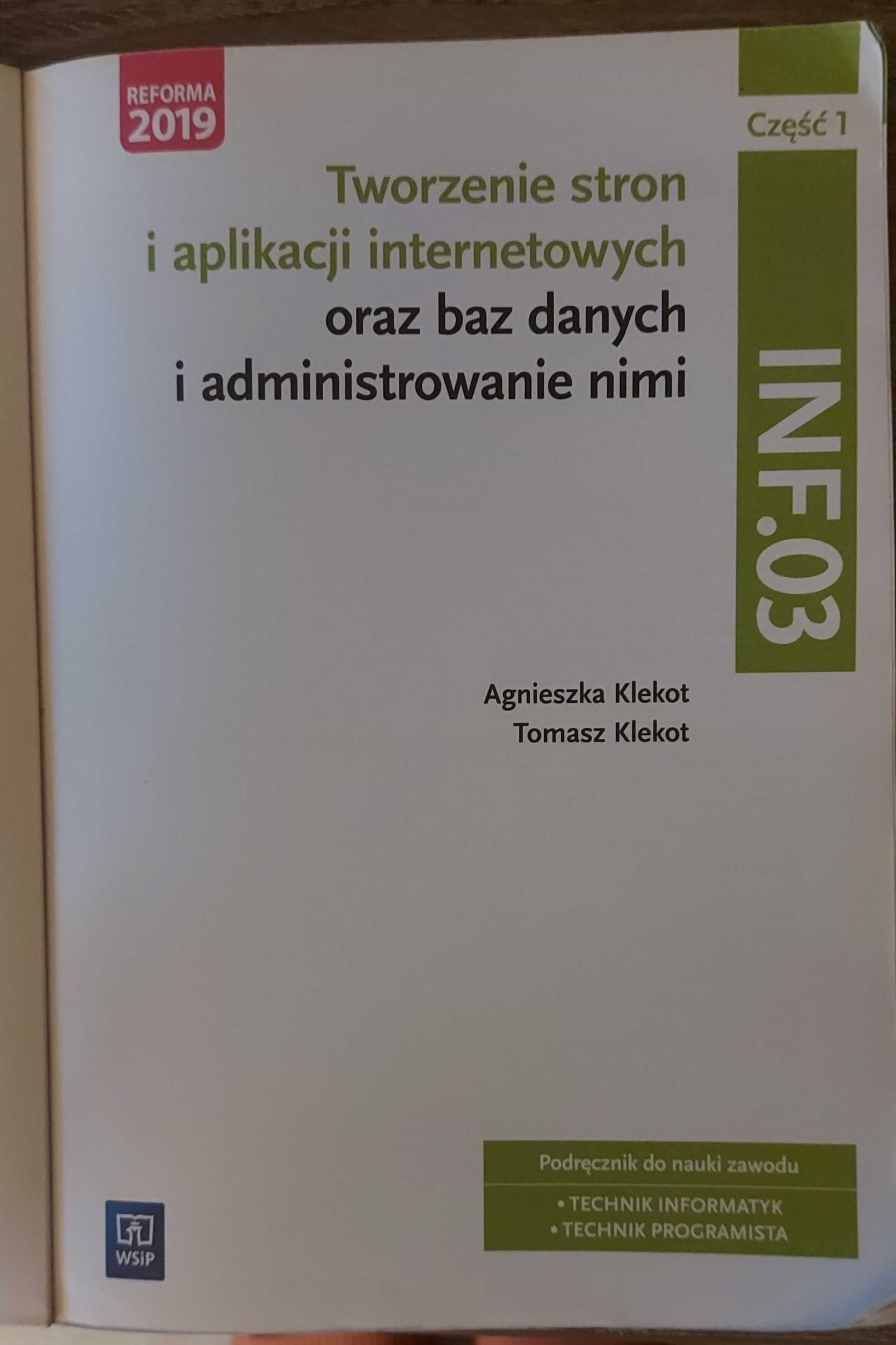 Tworzenie stron,aplikacji internetowych część 1, inf.03
