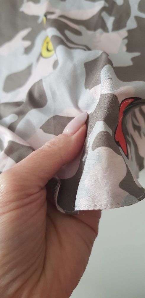 La Blanche cieniutka zwiewna moro bluzka r. 44