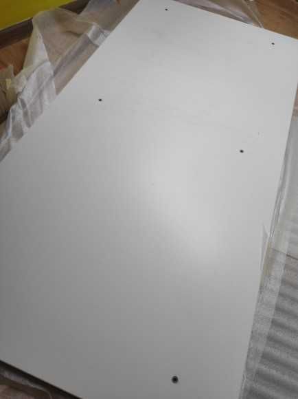 Blat laminowany biały 160 x 80 cm do biurka, stołu, stolika