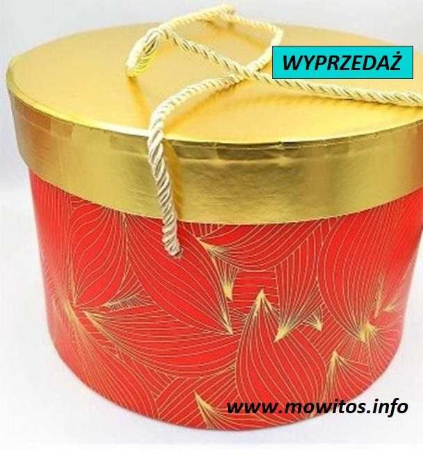 WYPRZEDAŻ Pudełko kartonowe czerwono-złote FLOWER BOX BH-160/2