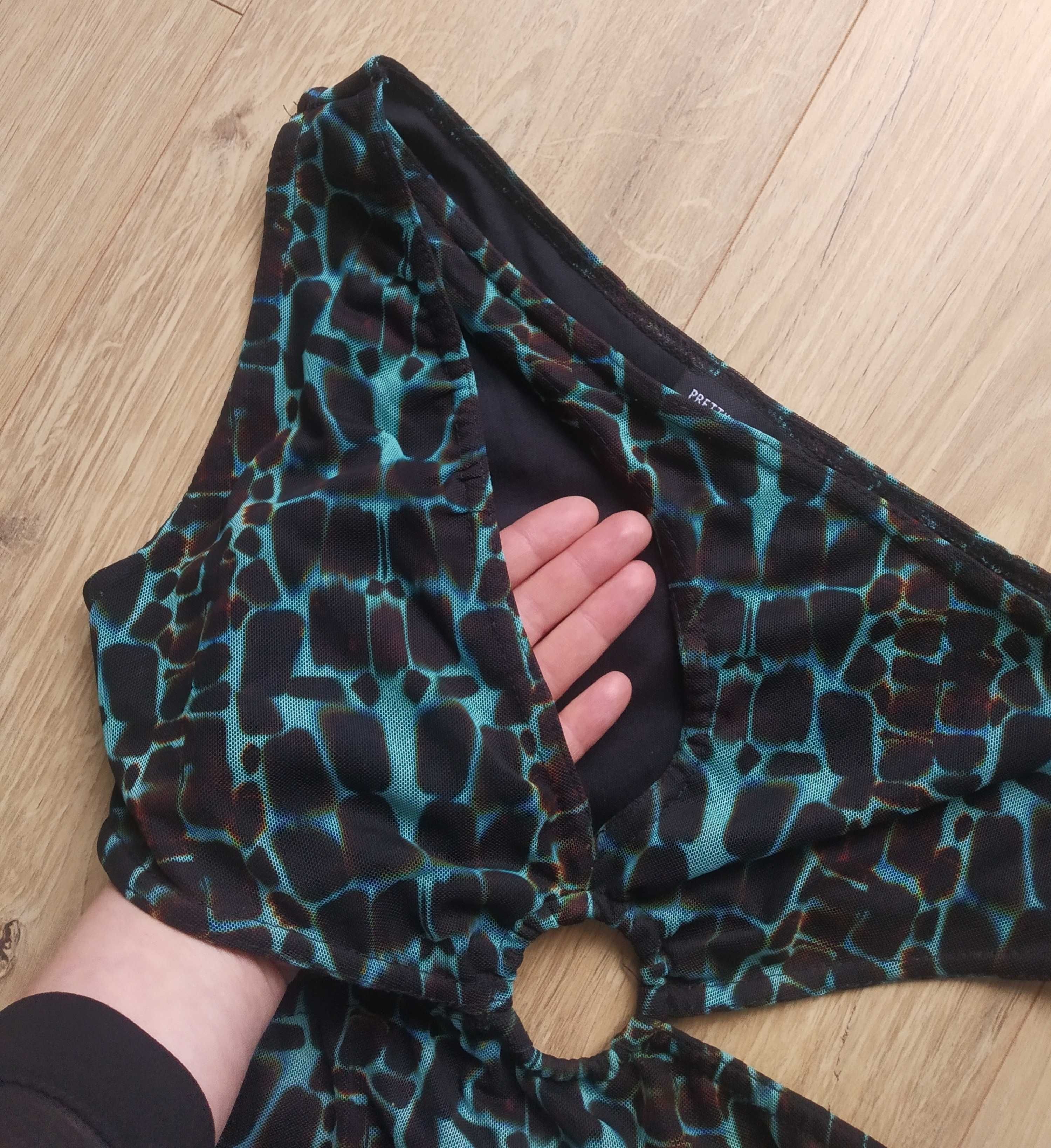 PrettyLittleThing, transparentna, odważna sukienka S