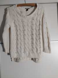 Kremowy sweter H&M 38