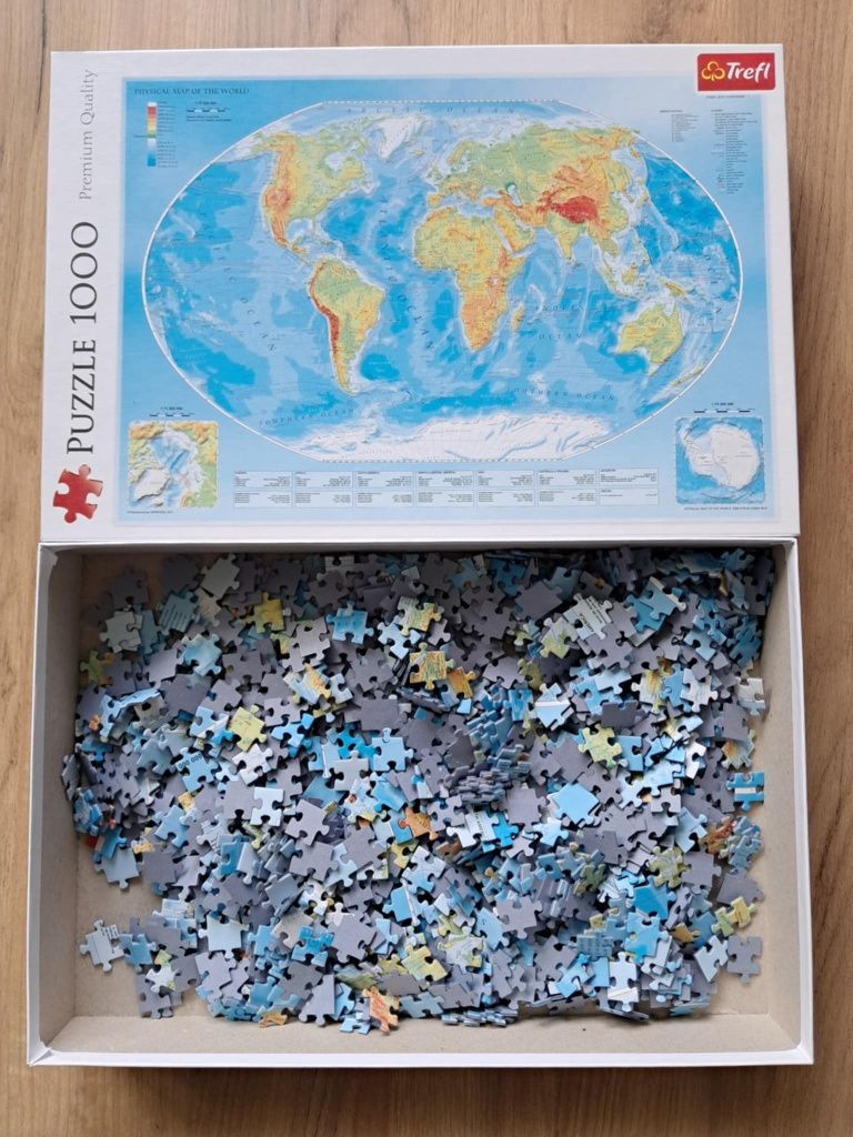 Puzzle mapa świata 1000 elementów