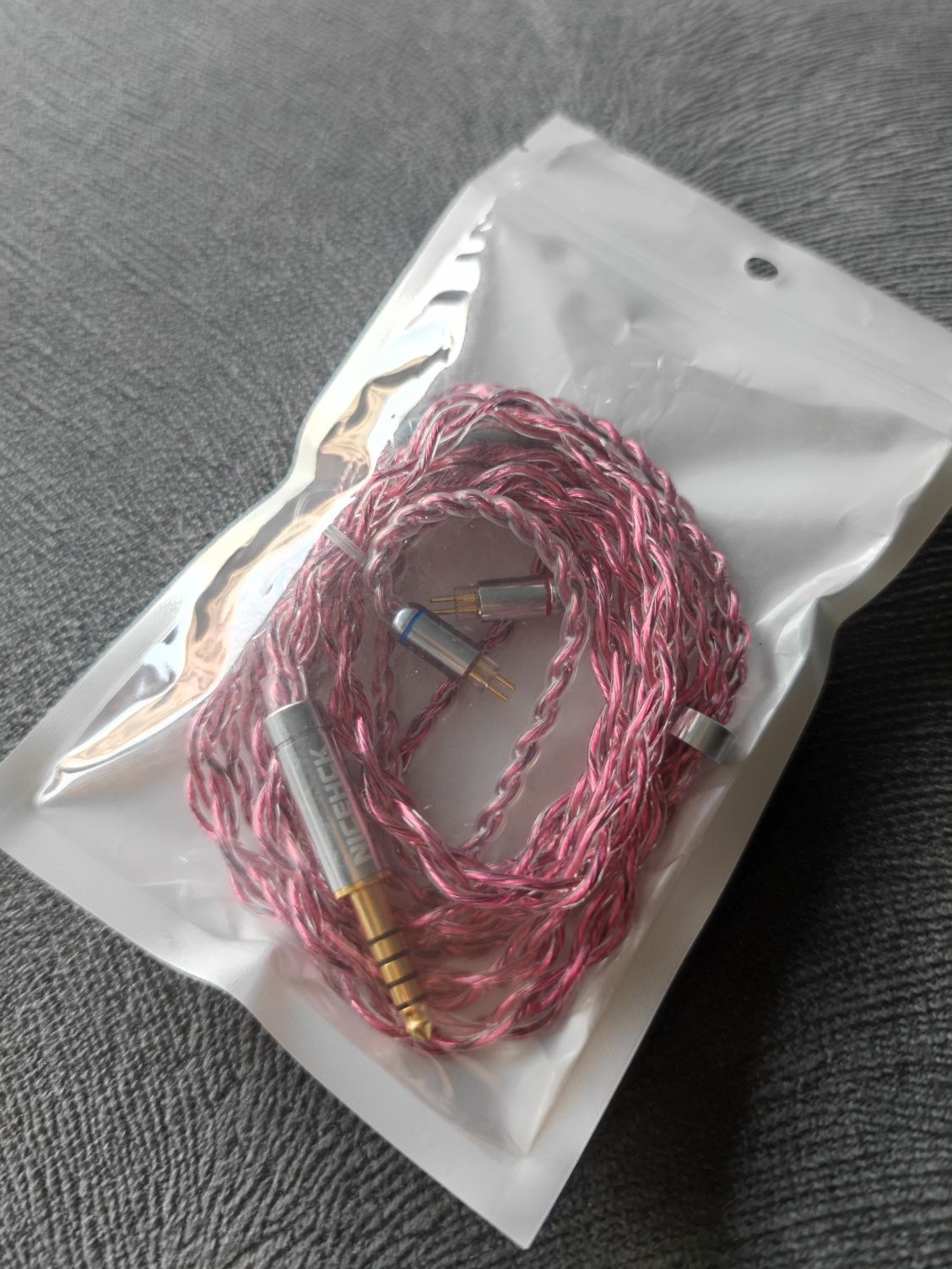 Nicehck Rubycat 4.4mm 0.75 kabel iem zbalonsowany