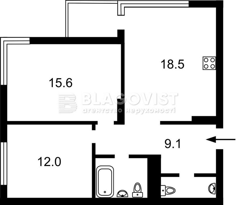 Варшавський-2 Подільський 2к квартира на Крістерів родини 14Б
