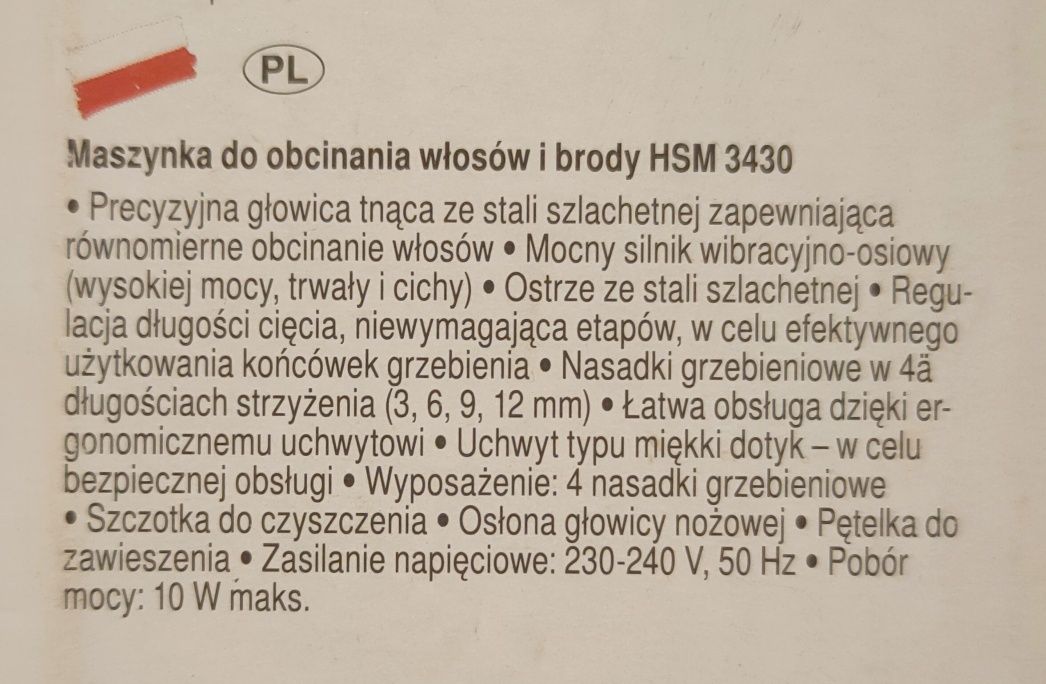 Maszynka do obcinania włosów i brody