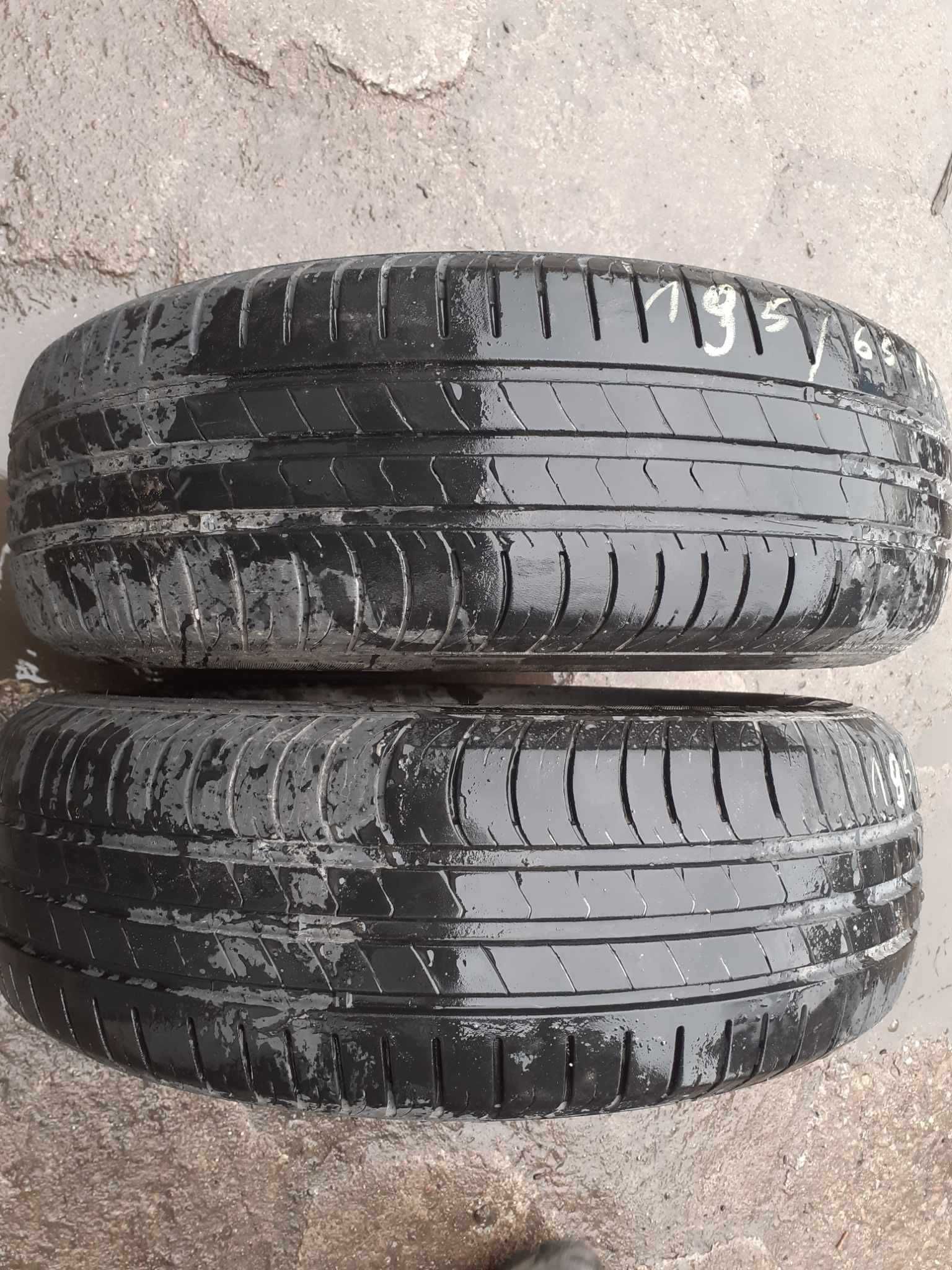 2x używane opony letnie 195/65 R15 Hankook 5.5mm - możliwy montaż