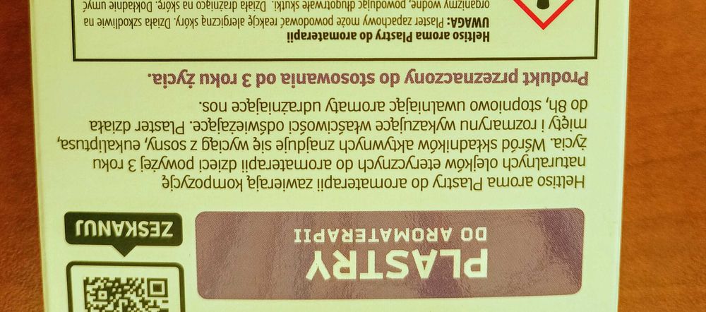 Plastry do aromaterapii dla dzieci powyżej 3 roku życia zestaw 2 sztuk