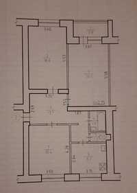 Продам 3 кімнатну квартиру район Петропавлівська . 84 м2