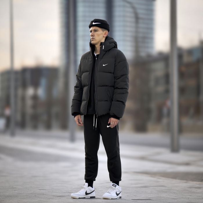 Зимняя куртка мужская качество люкс чёрная