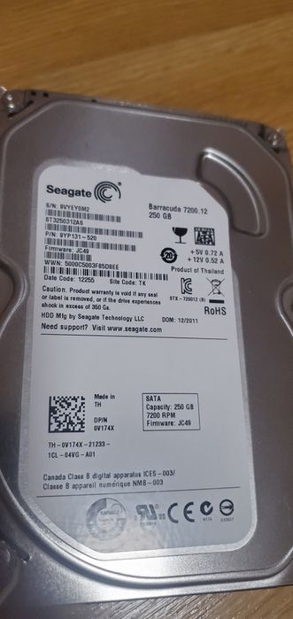 Seagate 250Gb sata