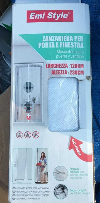 Moskitiera magnetyczna na drzwi z taśmą samoprzylepną (140 x 240 cm