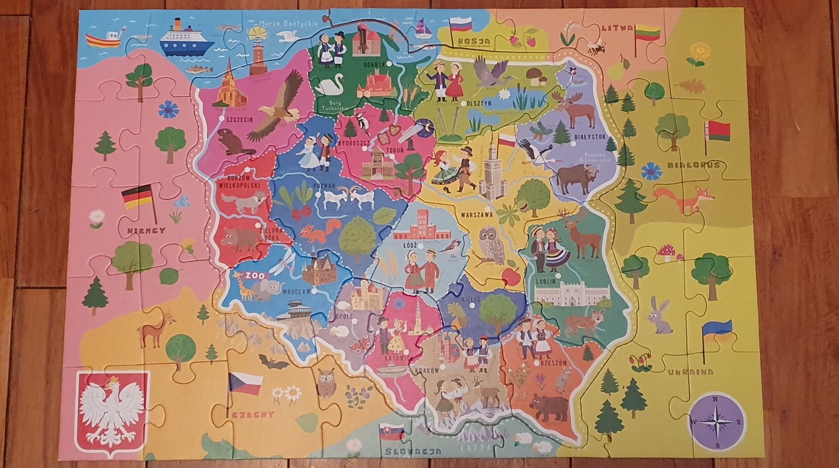 Puzzle edukacyjne Mapa Polski Trefl 4- 6 lat / 44 elementy