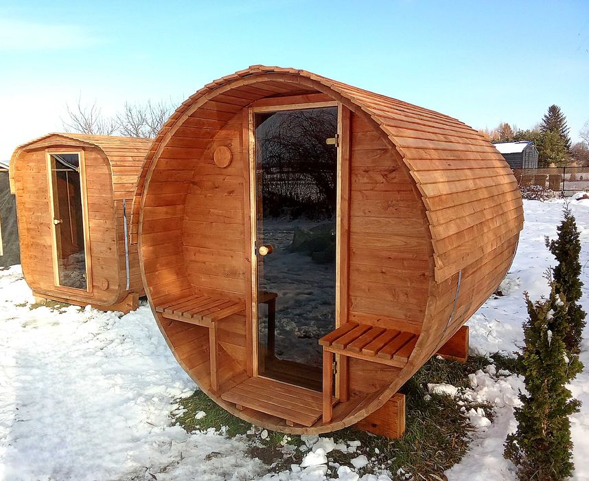 Sauna Quadro z Drewna Olchowego – 215 × 215 × 200 cm