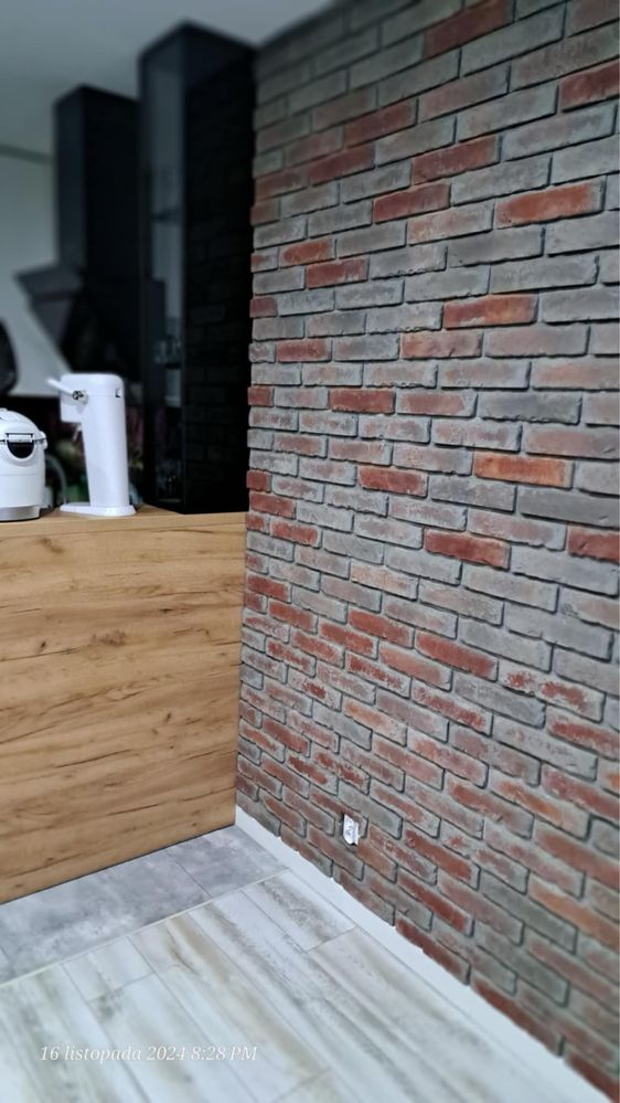 Płytki gipsowe stara cegła z gotową fugą cięte lico hit!