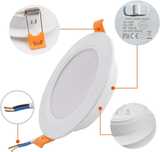 Reflektor LED do zabudowy,230 V,płaski,9W,6 sztuk do zabudowy, biały