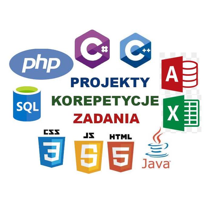 Korepetycje informatyka zadania projekty PHP SQL Access bazy C++ Java