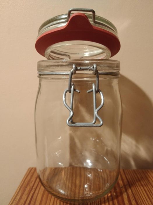 Słoik wek z gumką, 1 L.