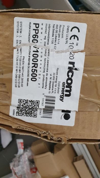 Rura do odprowadzenia spalin średnica 10 cm długość 50 cm kominek