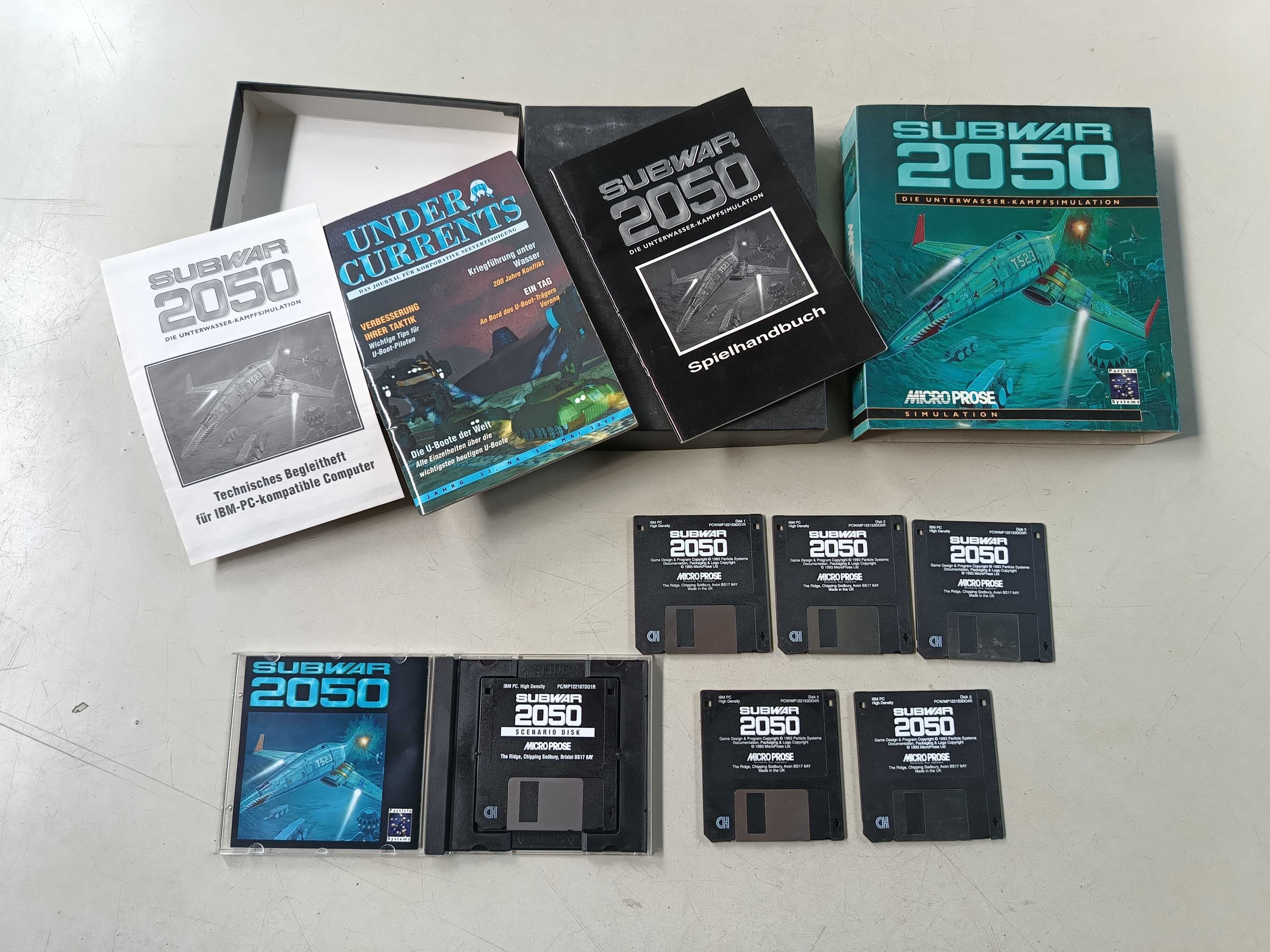Stara gra na PC "SUBWAR 2050" wyd MicroProse 1993 Made in UK