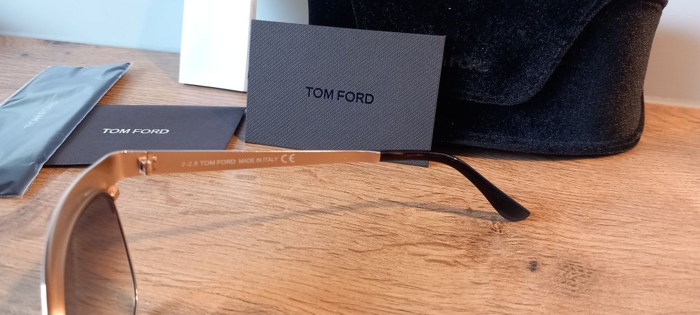 TOM FORD PREMIUM NOWE oryginalne okulary przeciwsłoneczne clubmaster