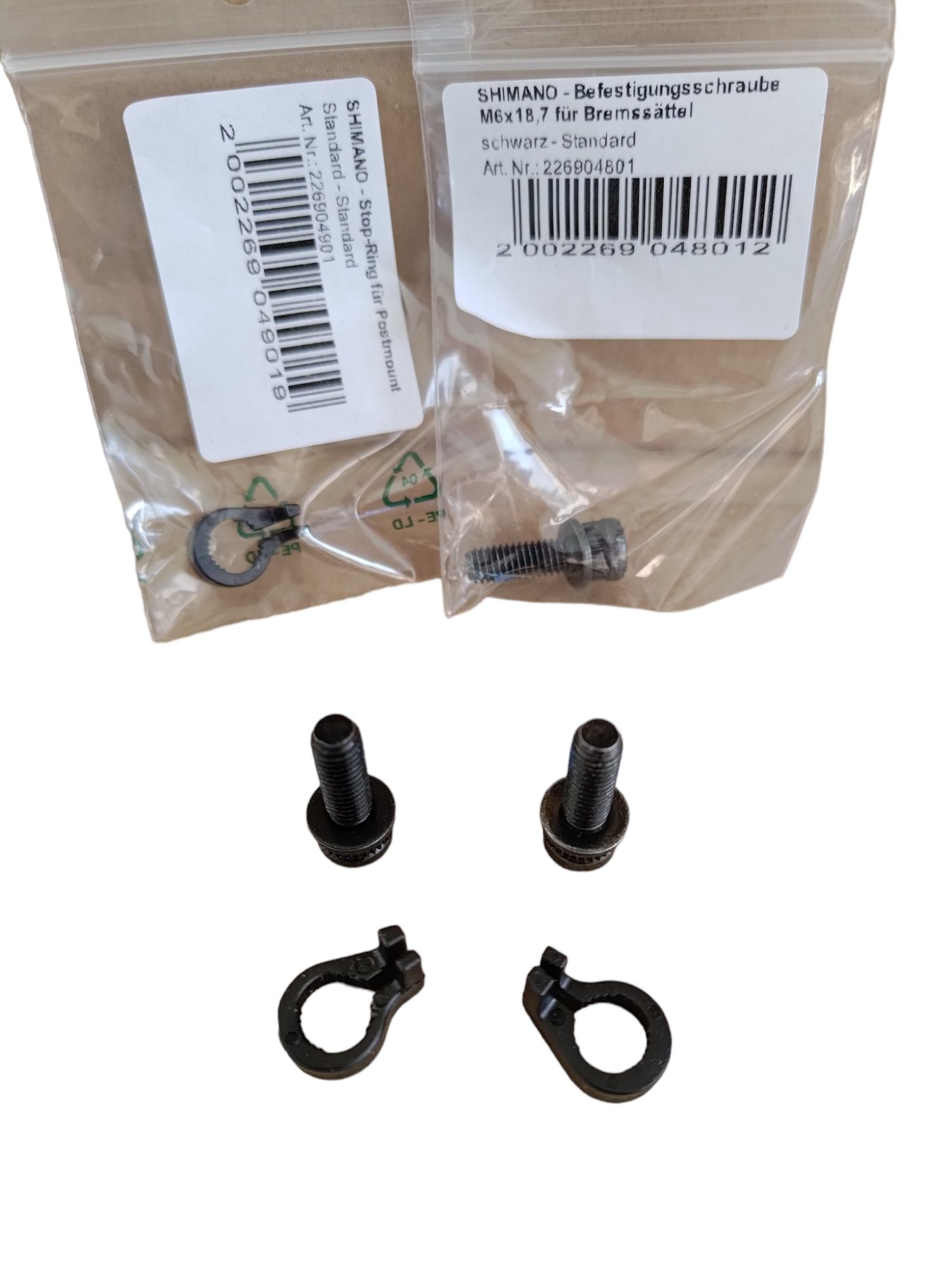Dwie śruby Shimano M6 x 18,7 do zacisków i adapterów z blokadą /062-06
